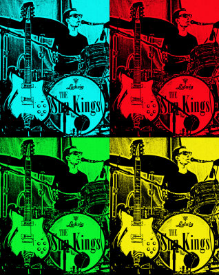 Pop Drummer in Pop Art  (Beatles Tribute Band - The Sun Kings)