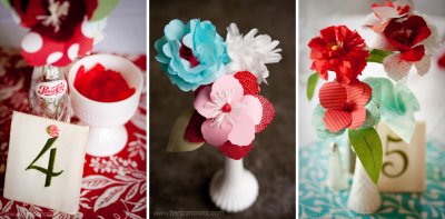 Paper flower center piece