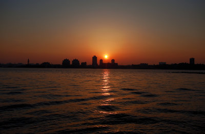 Sunset over the Hudson River