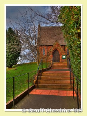 Scotby Church (the approach) 2 (HDR)