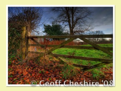 Gateway to a winter's field (HDR)