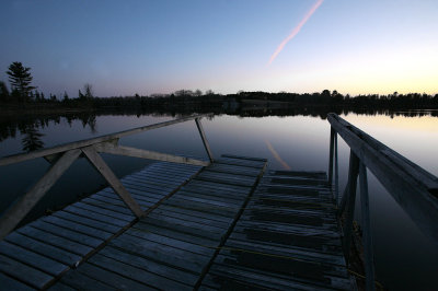 Evening light on wharf