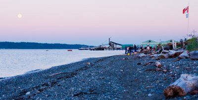 Campbell River shore at sunset