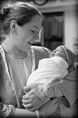 Mother and child (B&W)