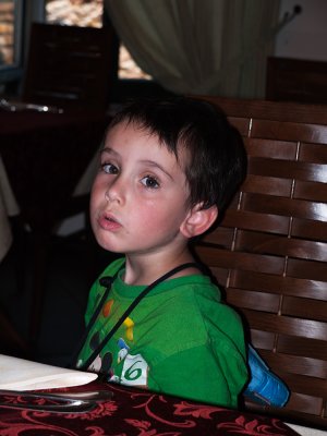 Carter at a Restaurant