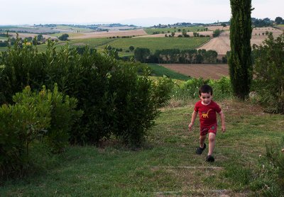 Carter Playing at the Villa