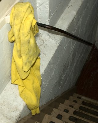 old yellow sweatshirt