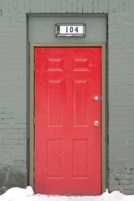 red door at 104