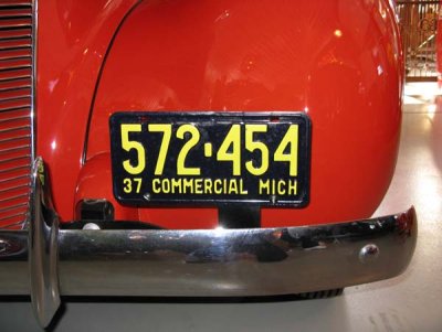 1937 Michigan Commercial License Plate