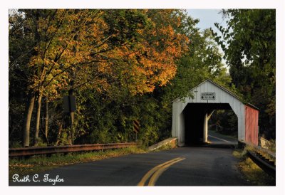 Last Light at Erwinna Covered Bridge