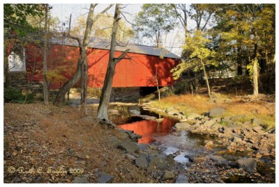 Reflections of Cabin Run Covered Bridge