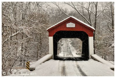 Winter Along Van Sandt Covered Bridge II