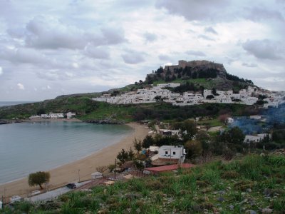 Acropolis, town and bay