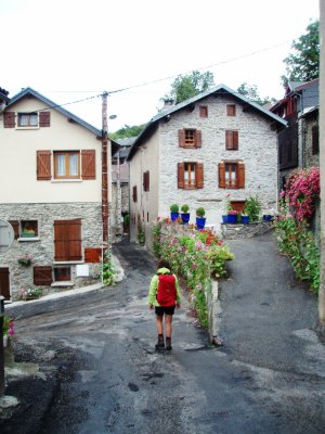 Crossing a village