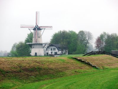 Windmill on a dike