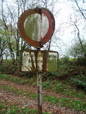 Old traffic sign