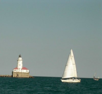 Lighthouse & Sailboats