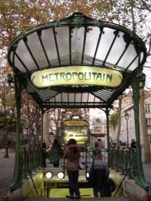 Abesses Métro - Hector Guimard Art Nouveau awning