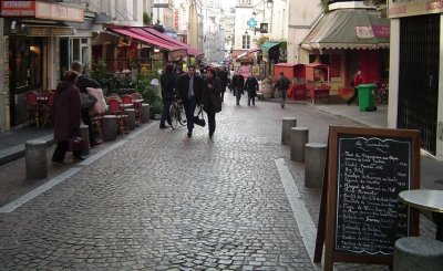 Busy Rue Mouffetard Market Street
