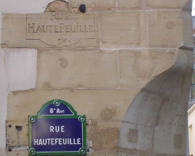 Rue Hautefeuille at rue de l'Ecole de Medecine - Old & New Signs