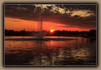 Sunrise By The Fountain