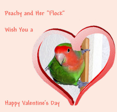 Peachy says Happy Valentines day