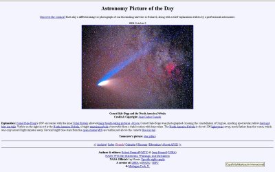 El cometa Hale boop y la nebulosa de norteamerica
