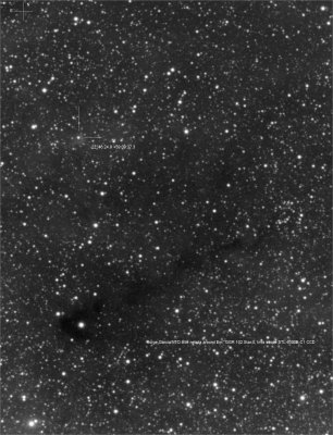 uncatalogued nebula 22h46m25s +5909m37s