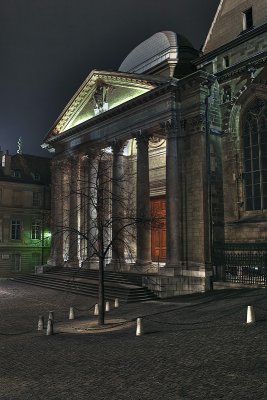 Geneva at night... Cathedral  / HDR
