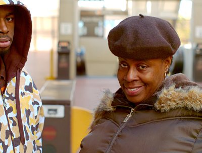 Mother and Son Meet in Subway