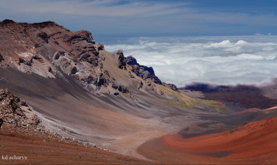 View from Haleaka Volcano, Maui.