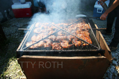 Grilling chicken for a crowd