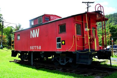 Virginia Creeper Caboose, now in the Damascus Town Park