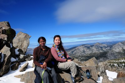 me and Uma celebrating our 2nd year backpacking experience same place same time of the year ; )
