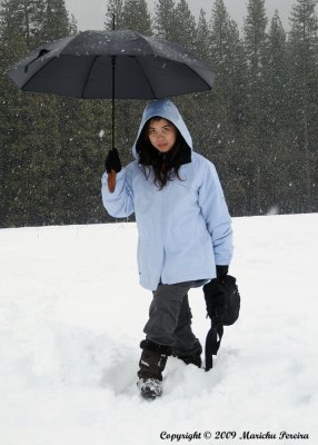 With My Umbrella, Yosemite Feb 2009