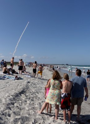 Watching STS-124 from the beach