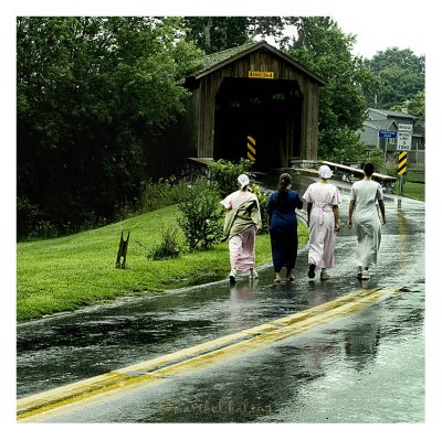 Amish bajo la lluvia