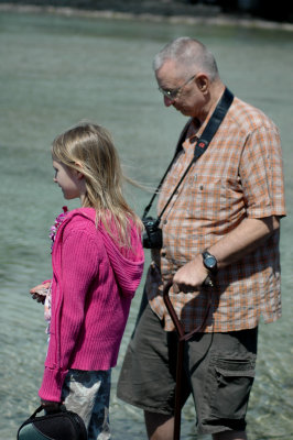lily and papa visiting the turtles.jpg
