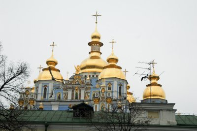 Gold domes of the St. Michael's monastery
