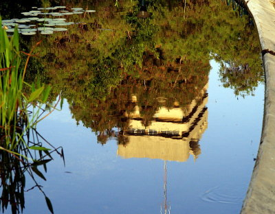 Gan Meir pond Beit Jabotinsky reflection