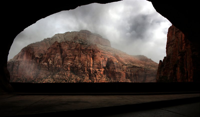 Zion tunnel window