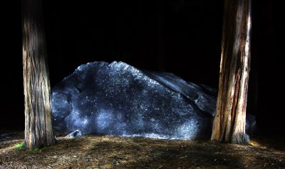 Boulder flashlight painting