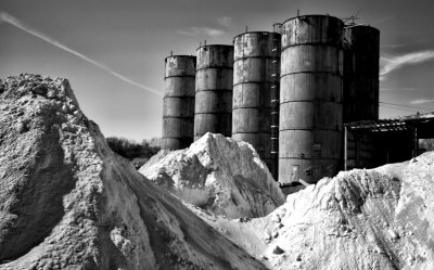 silos and sand