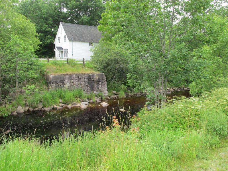 stonework of old bridge location at Round Hill