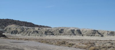 eroded hills near Trona