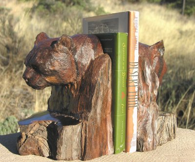 Mountain Lion bookends - view 1