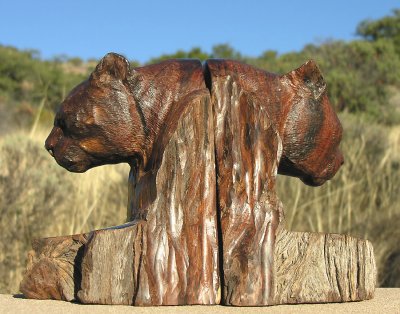 Mountain Lion bookends - view 2