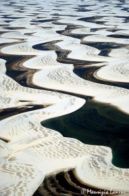 The sand dunes from the airplane