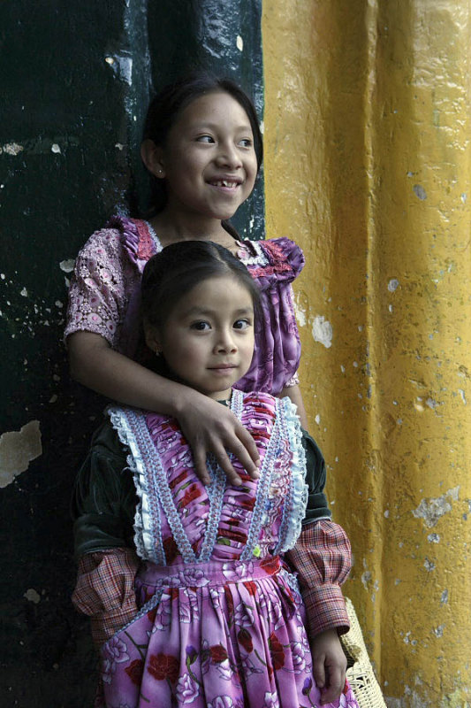 Young girls at S Andrs Xecul church