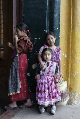 Young girls at S Andrs Xecul church